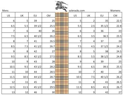 burberry sizes uk|Burberry size chart conversion.